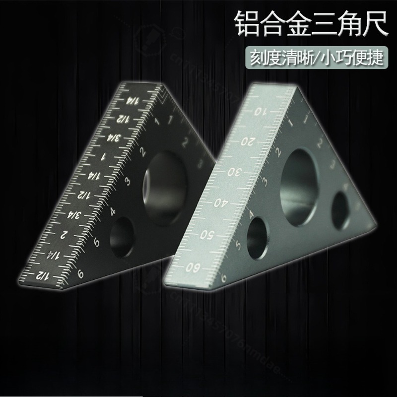 Workshop Marking Tools - Règle triangulaire en aluminium épais 90/45
