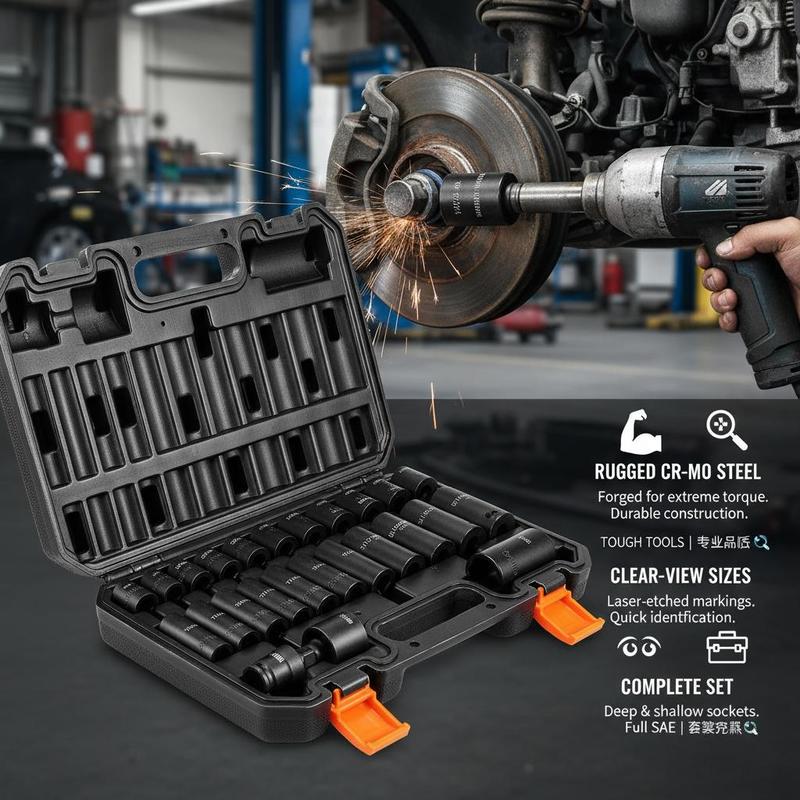 Kit d'outils à chocs 3/8